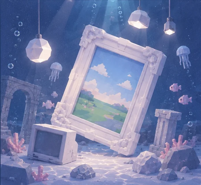 FRAMEのローポリ深海イメージ